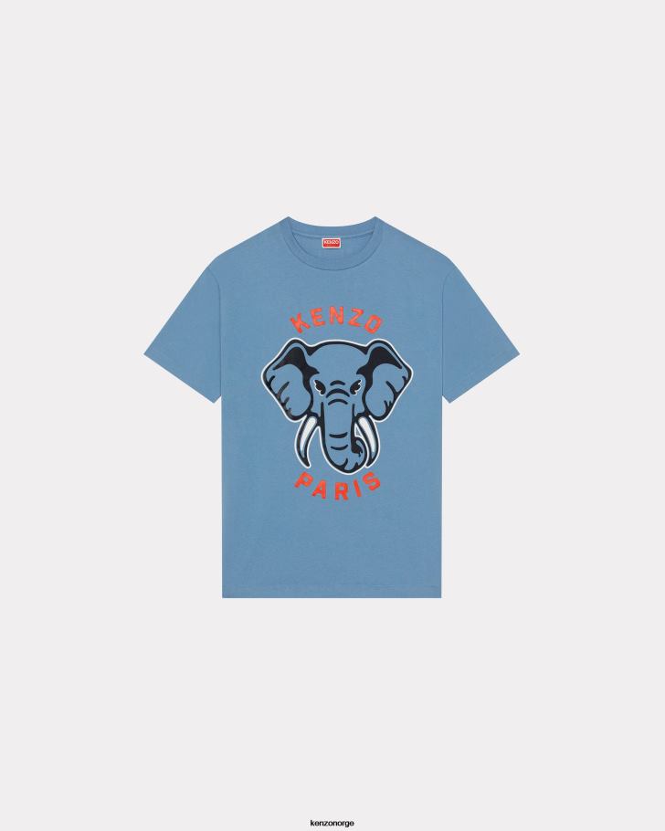 Kenzo klær menn cyan elefant' 'varsity jungle' oversize t-skjorte DVNVN59