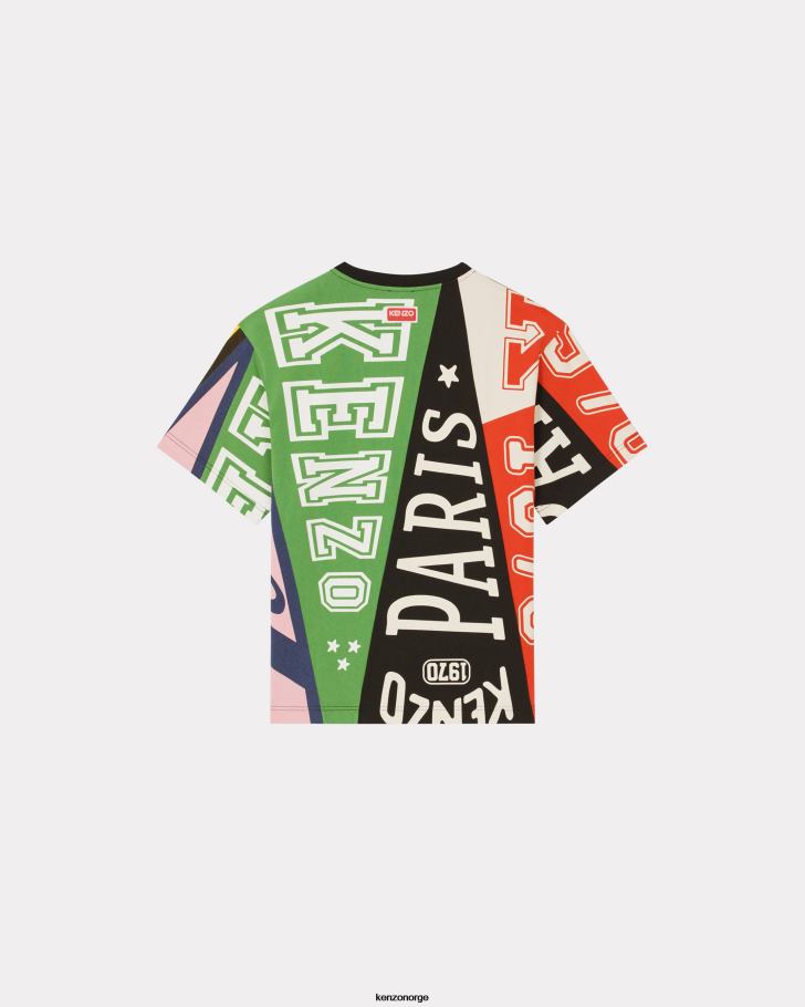 Kenzo klær menn flerfarget flagg' oversize t-skjorte DVNVN30