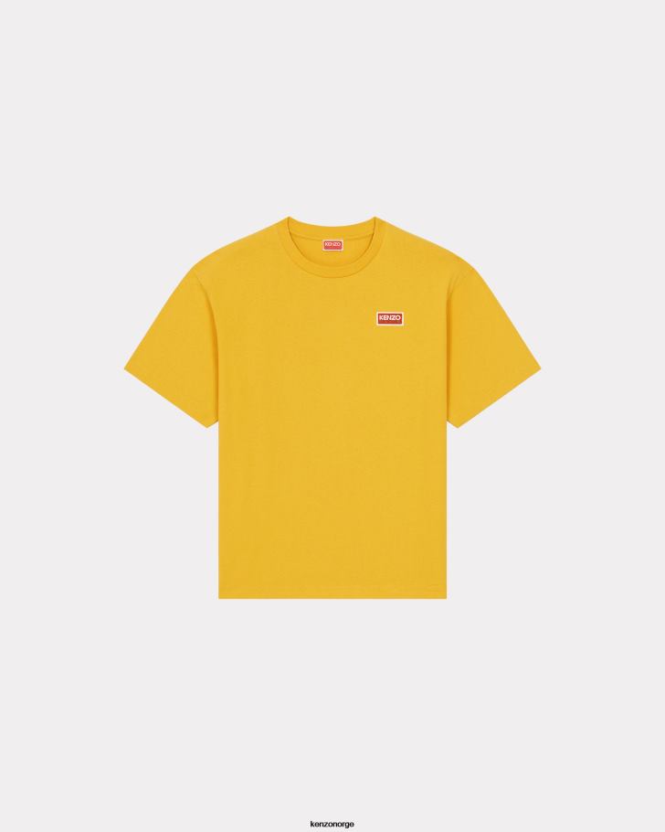 Kenzo klær menn gyllen gul Paris oversize t-skjorte DVNVN286