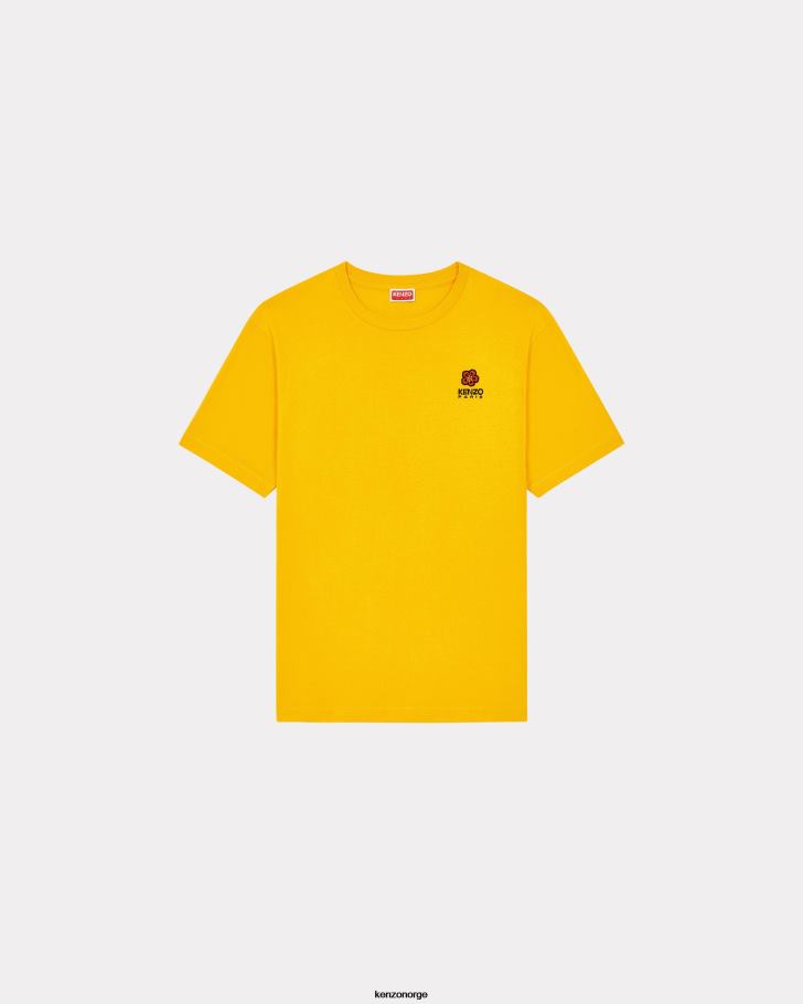 Kenzo klær menn gyllen gul boke flower' crest t-skjorte DVNVN349