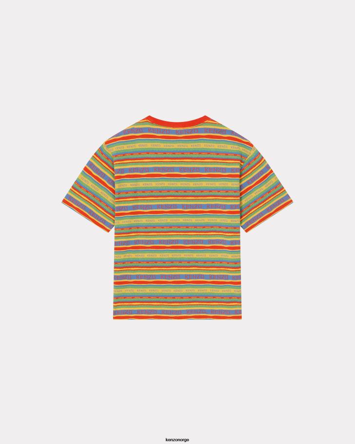 Kenzo klær menn gyllen gul surf stripes' oversize t-skjorte DVNVN230