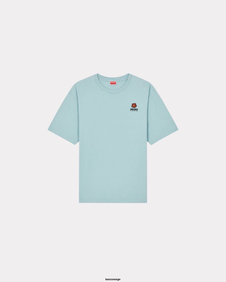 Kenzo klær menn himmelblå boke flower' crest t-skjorte DVNVN363