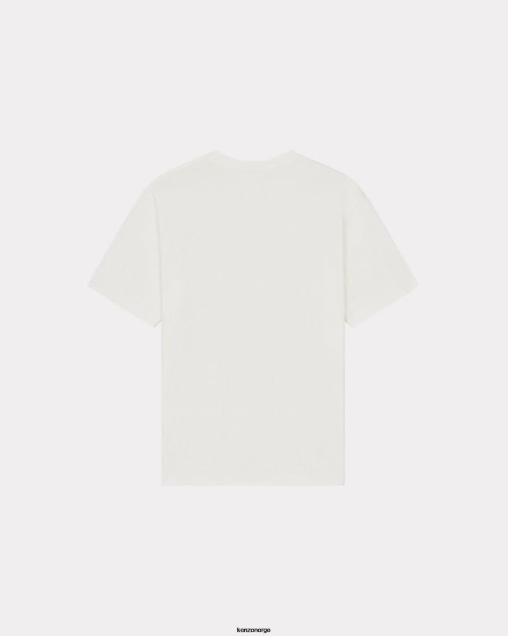 Kenzo klær menn hvit boke flower' crest t-skjorte DVNVN62