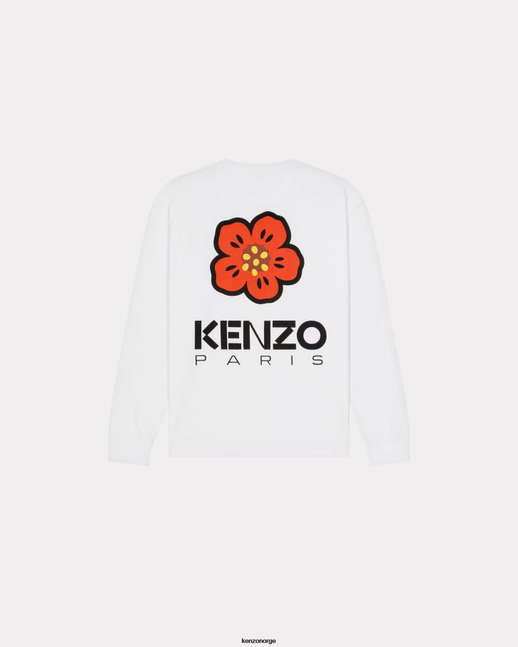 Kenzo klær menn hvit boke flower' langermet t-skjorte DVNVN76