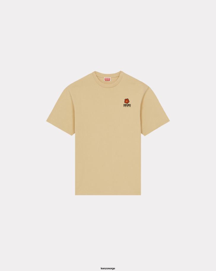 Kenzo klær menn kamel boke flower' crest t-skjorte DVNVN251