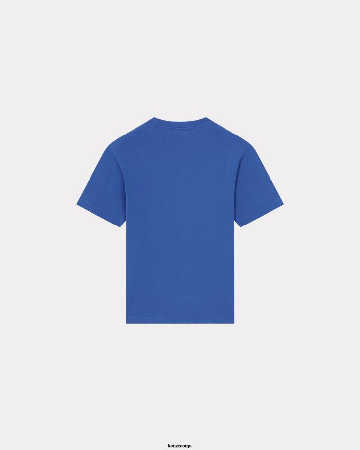 Kenzo klær menn kongeblå boke flower' crest t-skjorte DVNVN178