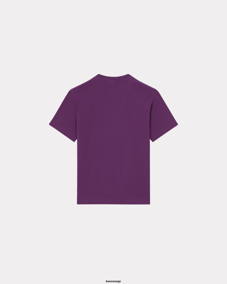 Kenzo klær menn lilla boke flower' crest t-skjorte DVNVN239
