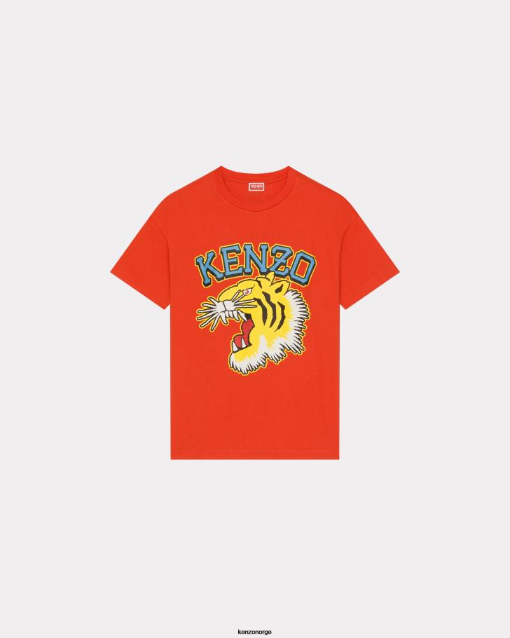 Kenzo klær menn middels rød varsity jungle' tiger oversize t-skjorte DVNVN176