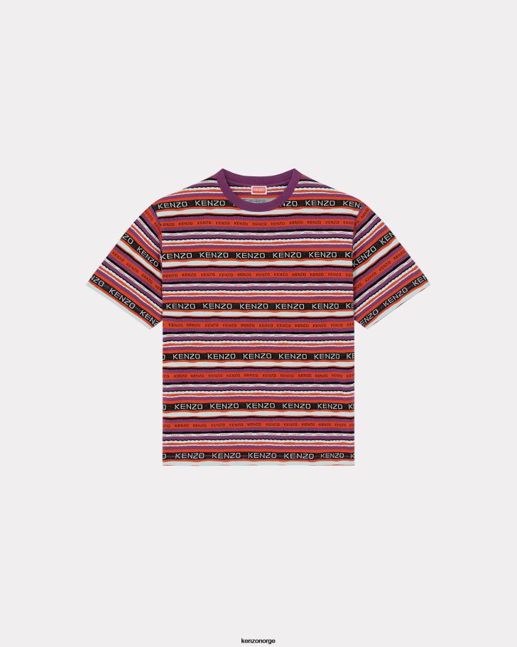 Kenzo klær menn midnatt blå surf stripes' oversize t-skjorte DVNVN144