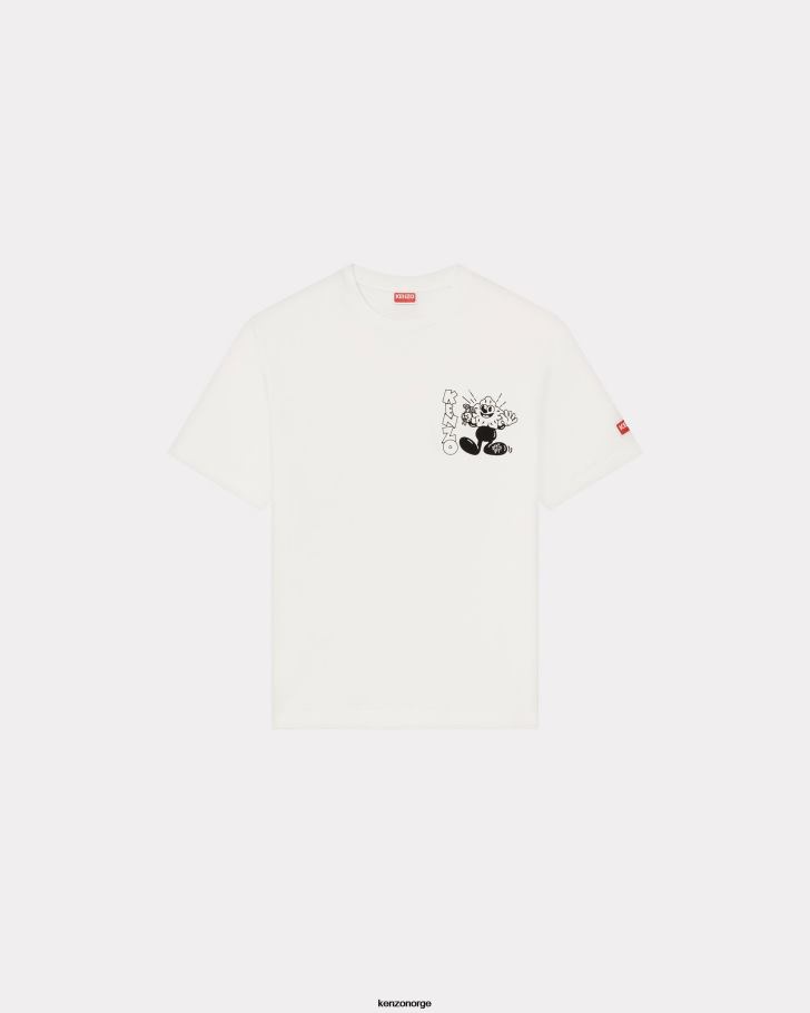 Kenzo klær menn off white boke t-skjorte DVNVN31