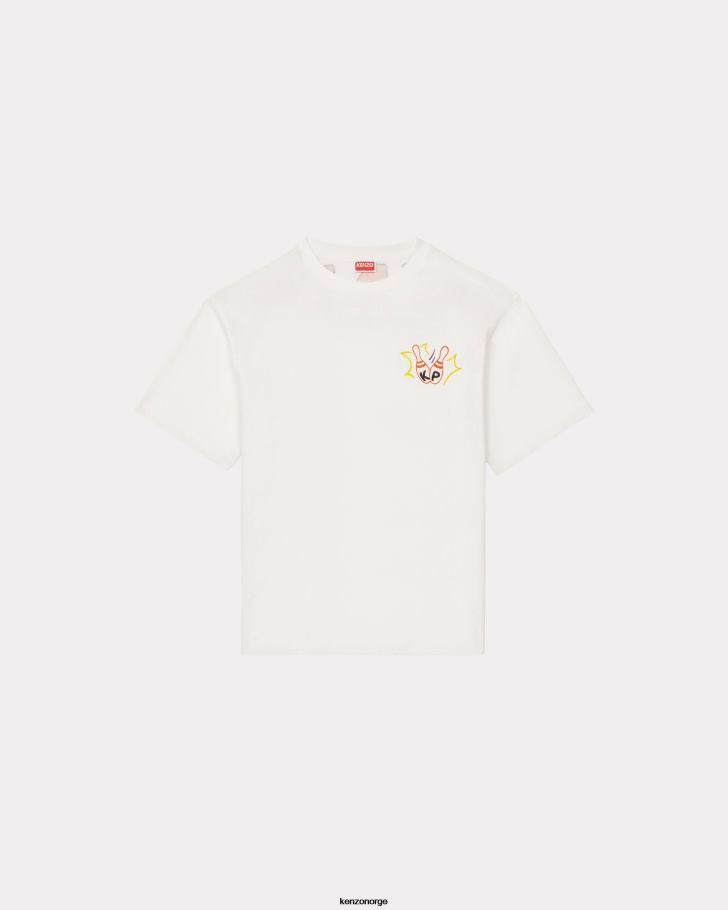 Kenzo klær menn off white bowling oversize t-skjorte DVNVN98