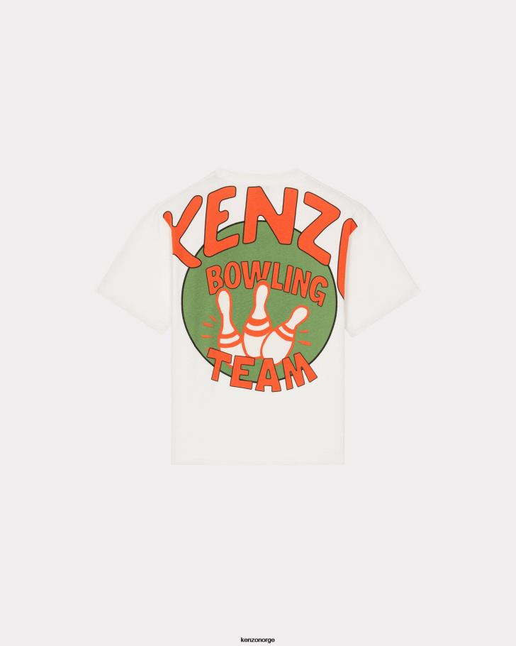 Kenzo klær menn off white bowling oversize t-skjorte DVNVN98
