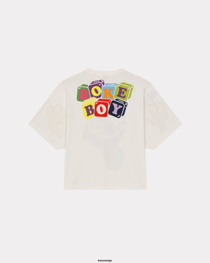 Kenzo klær menn off white boxy 'boke t-skjorte DVNVN340