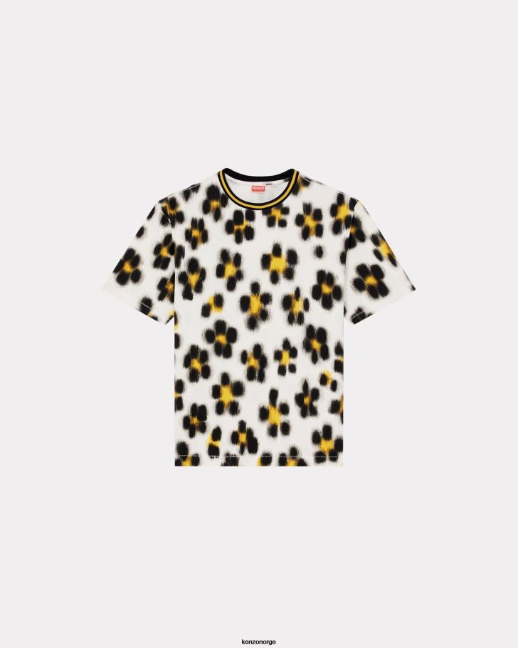 Kenzo klær menn off white hana leopard t-skjorte DVNVN199
