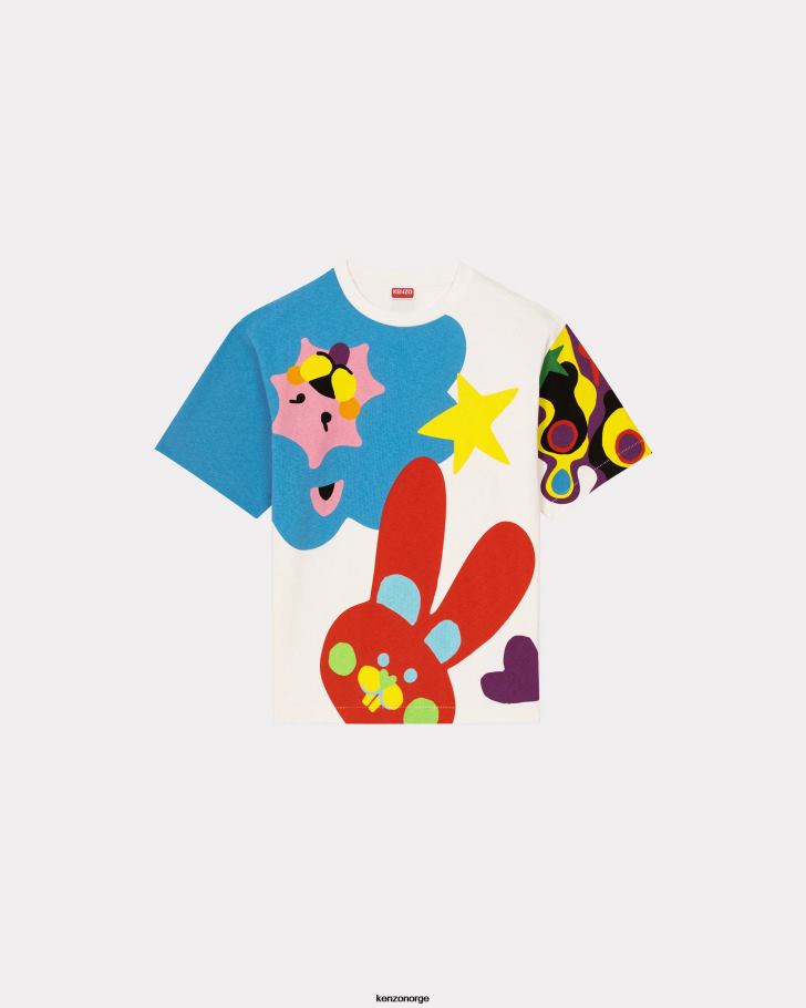 Kenzo klær menn off white oversize t-skjorte DVNVN294