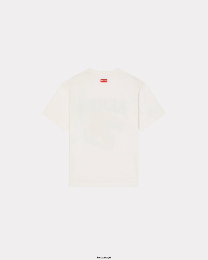 Kenzo klær menn off white varsity jungle' tiger oversize t-skjorte DVNVN173