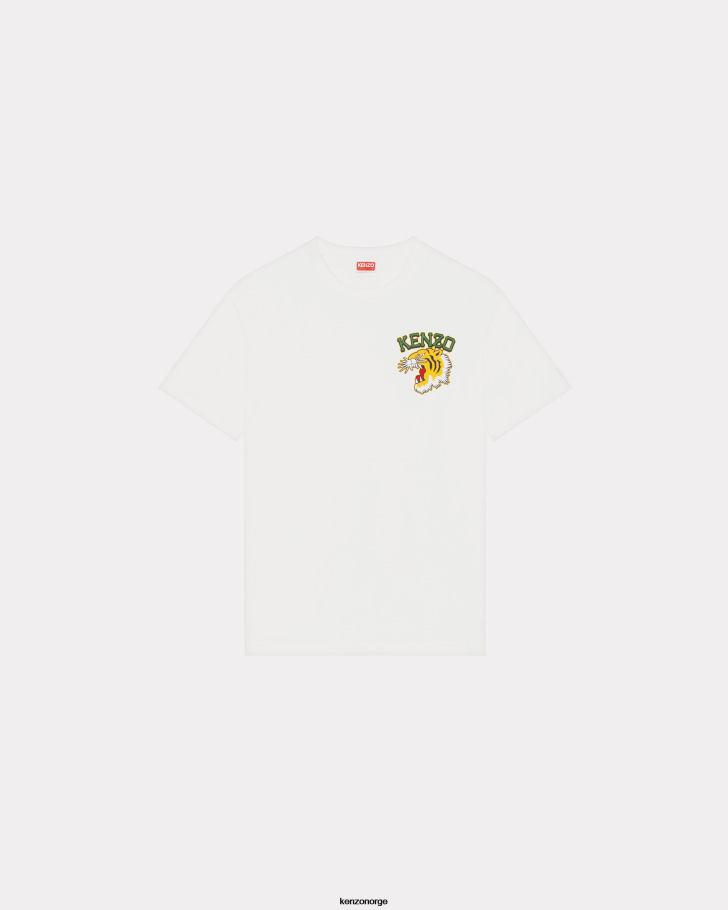 Kenzo klær menn off white varsity jungle' tiger t-skjorte DVNVN61