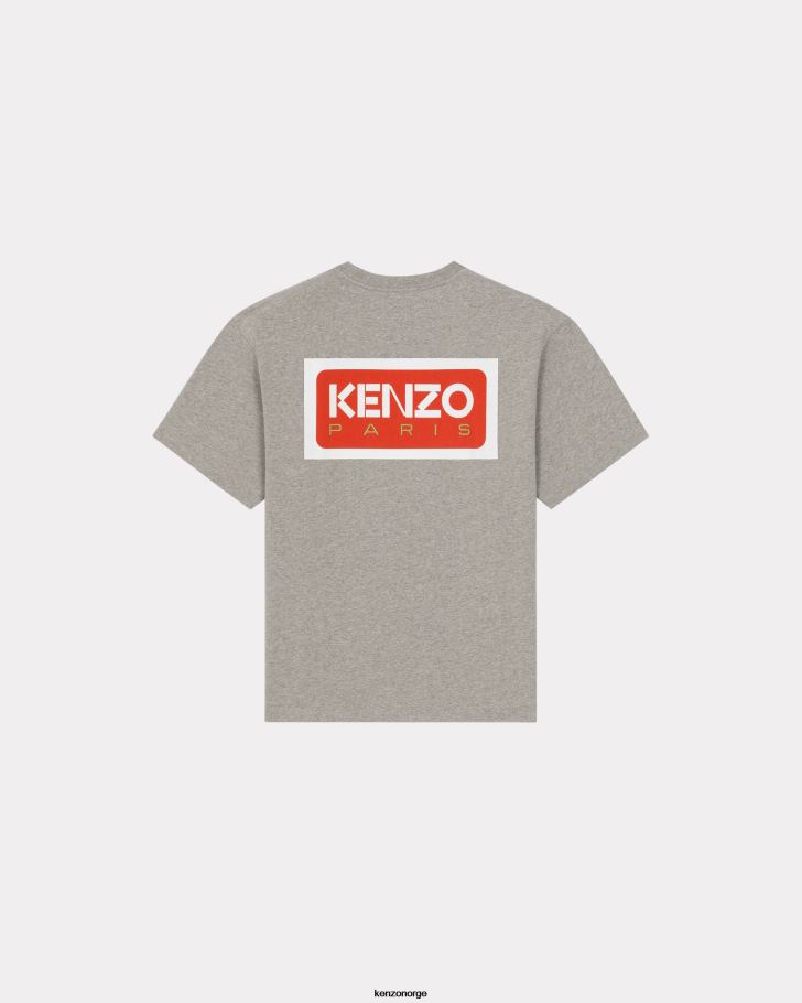 Kenzo klær menn perlegrå Paris oversize t-skjorte DVNVN88