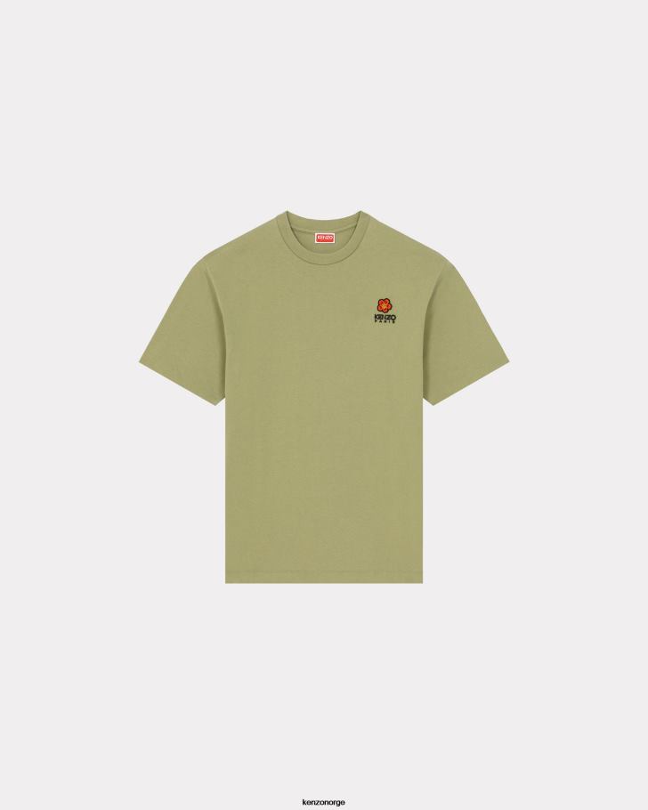 Kenzo klær menn salvie grønn boke flower' crest t-skjorte DVNVN71