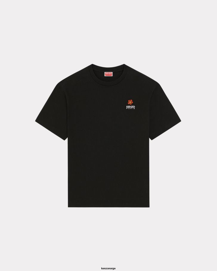 Kenzo klær menn svart boke flower' crest t-skjorte DVNVN191