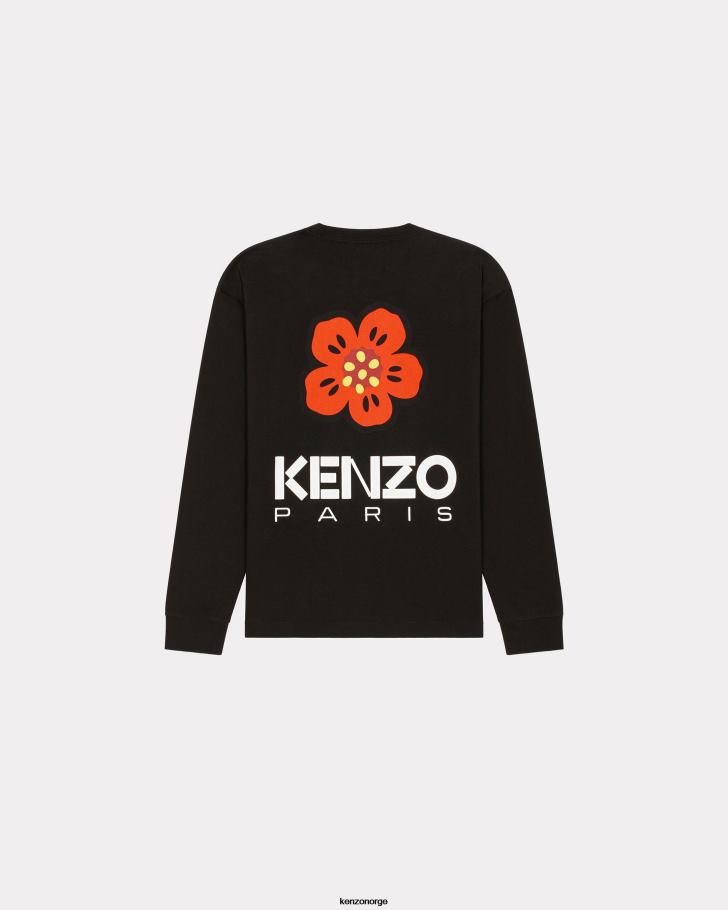 Kenzo klær menn svart boke flower' langermet t-skjorte DVNVN67