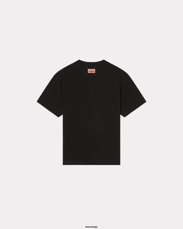 Kenzo klær menn svart elefant' 'varsity jungle' oversize t-skjorte DVNVN352