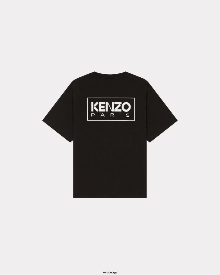 Kenzo klær menn svart paris oversized t-skjorte DVNVN100