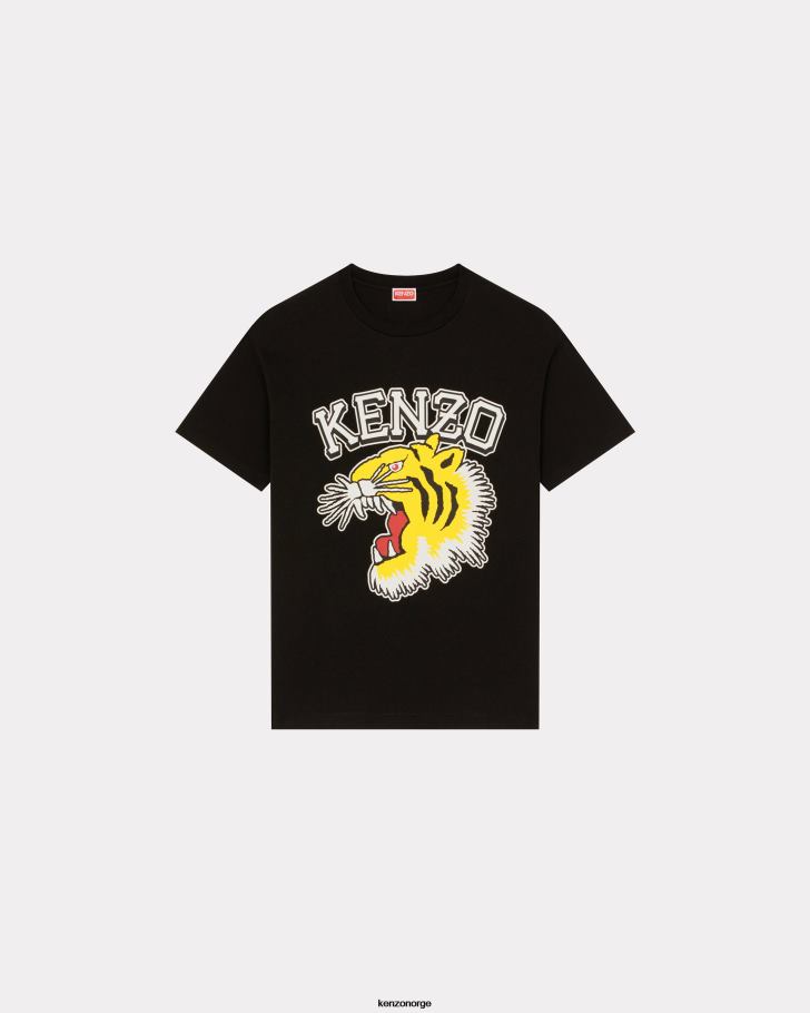 Kenzo klær menn svart varsity jungle' tiger oversize t-skjorte DVNVN188