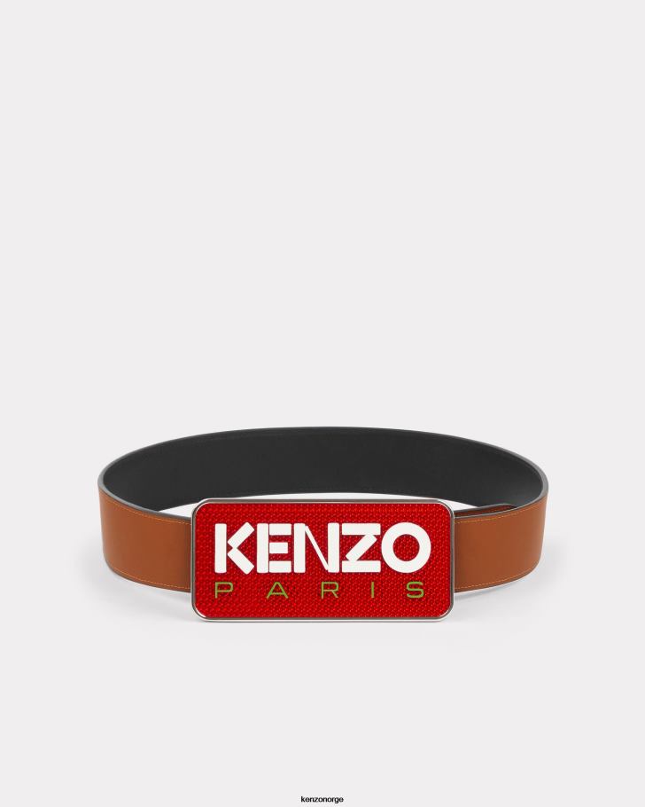 Kenzo tilbehør unisex svart paris bredt vendbart lærbelte DVNVN860