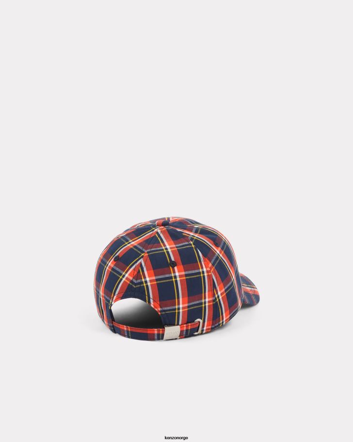 Kenzo tilbehør unisex midnatt blå sjekket baseballcap DVNVN834