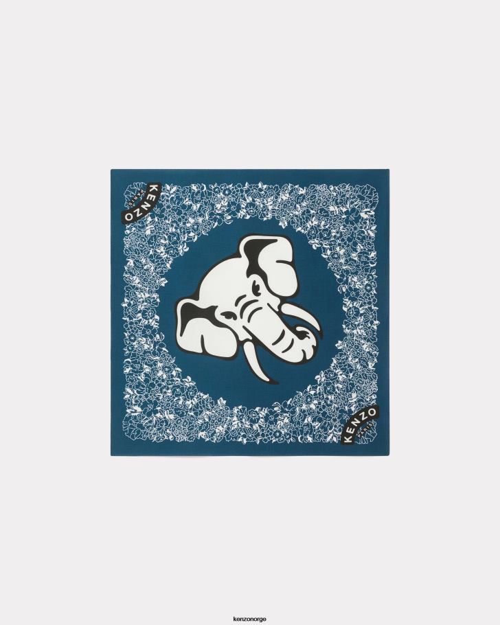Kenzo tilbehør unisex andeblå elefant' bandana skjerf DVNVN902