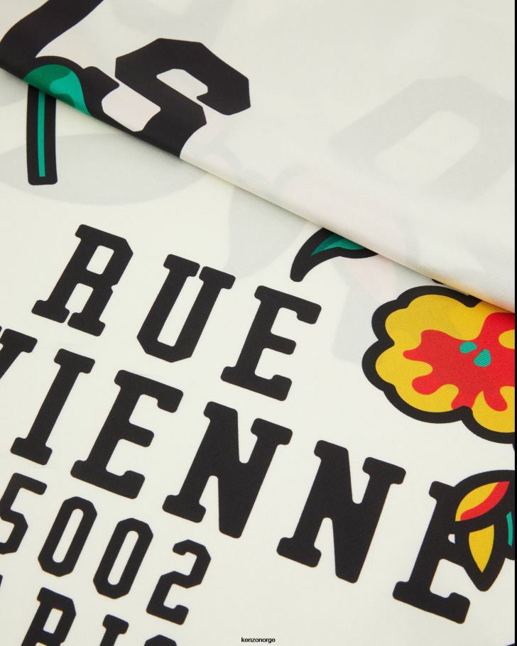 Kenzo tilbehør unisex off white bukett' silke firkantet DVNVN907