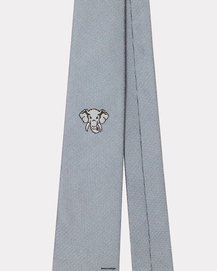 Kenzo tilbehør unisex himmelblå elefantslips i silke DVNVN877