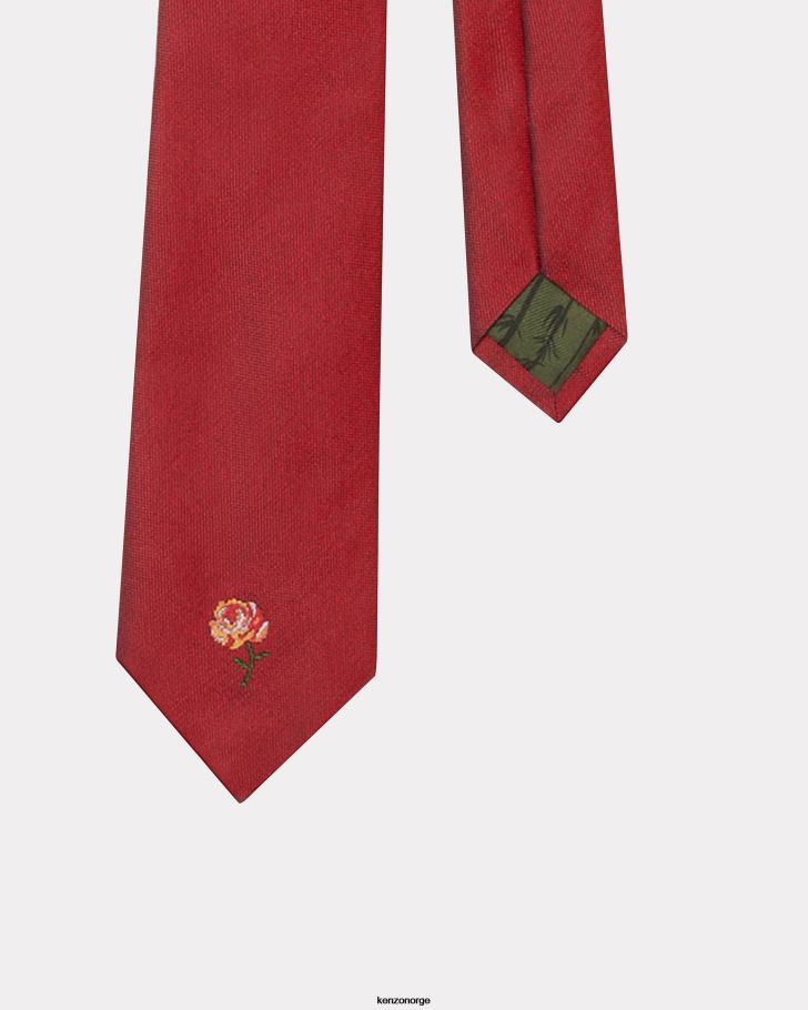 Kenzo tilbehør unisex middels rød pixel rose silkeslips DVNVN931