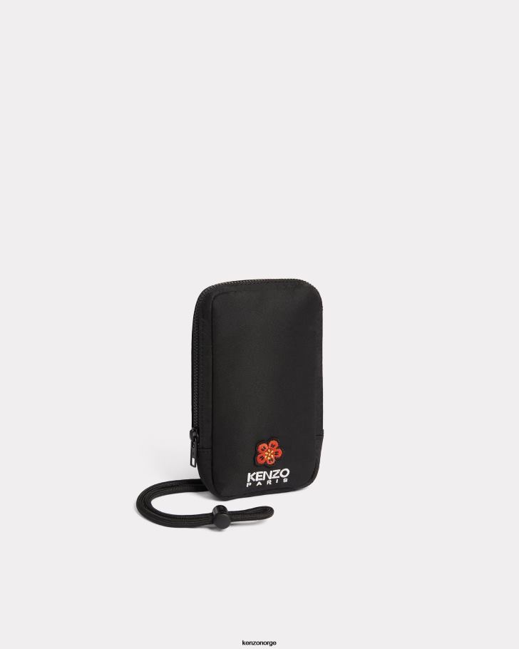 Kenzo tilbehør unisex svart Crest crossbody-telefonholder DVNVN846