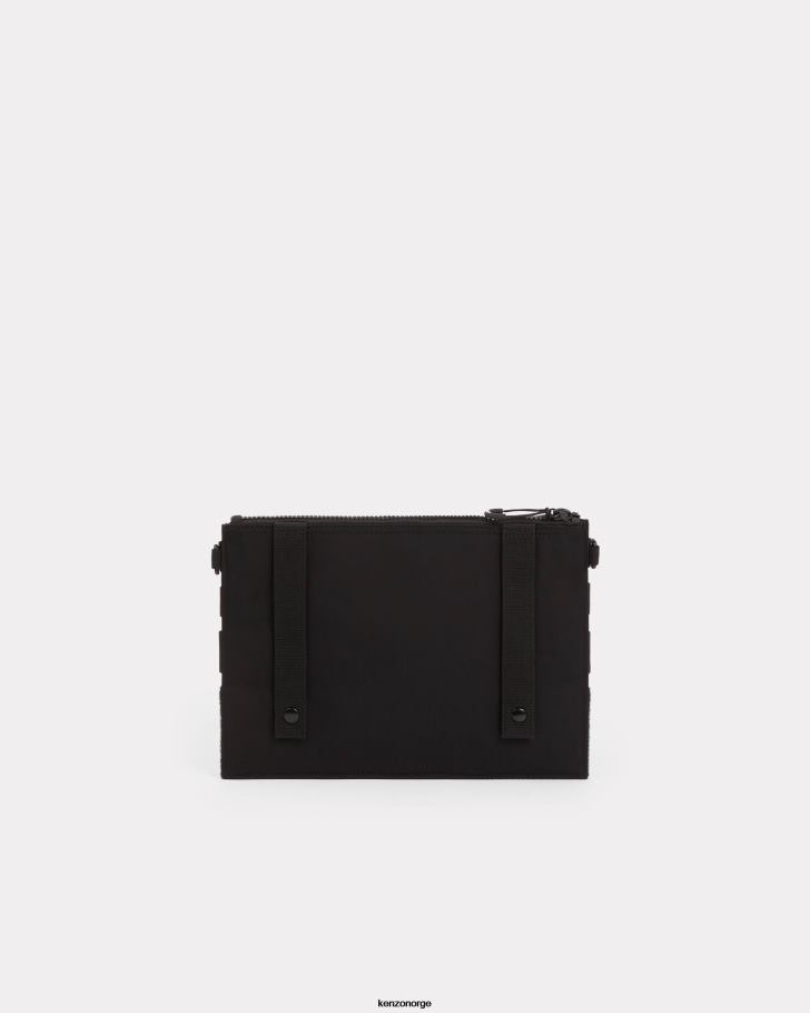 Kenzo tilbehør unisex svart jungel stor crossbody konvoluttveske DVNVN940