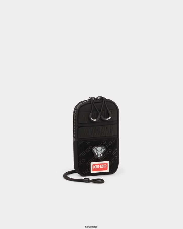 Kenzo tilbehør unisex svart jungel telefon skulderveske DVNVN882