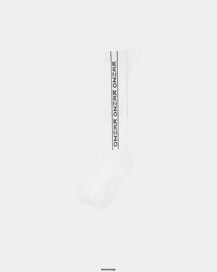 Kenzo tilbehør unisex off white høye sokker DVNVN947